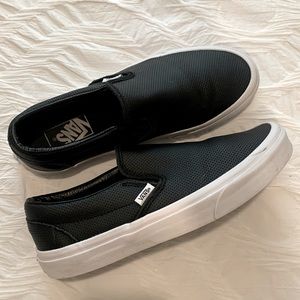 Black Leather Vans